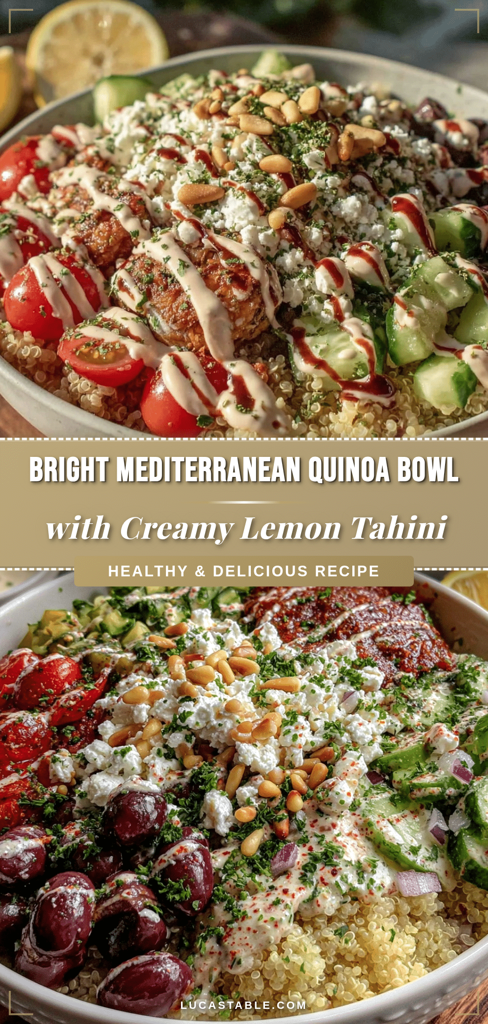 fresh mediterranean quinoa bowl recipe