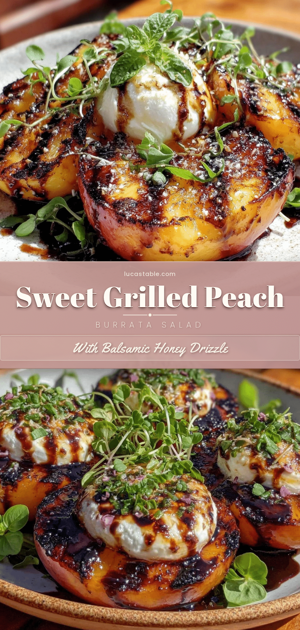grilled peach and burrata salad recipe