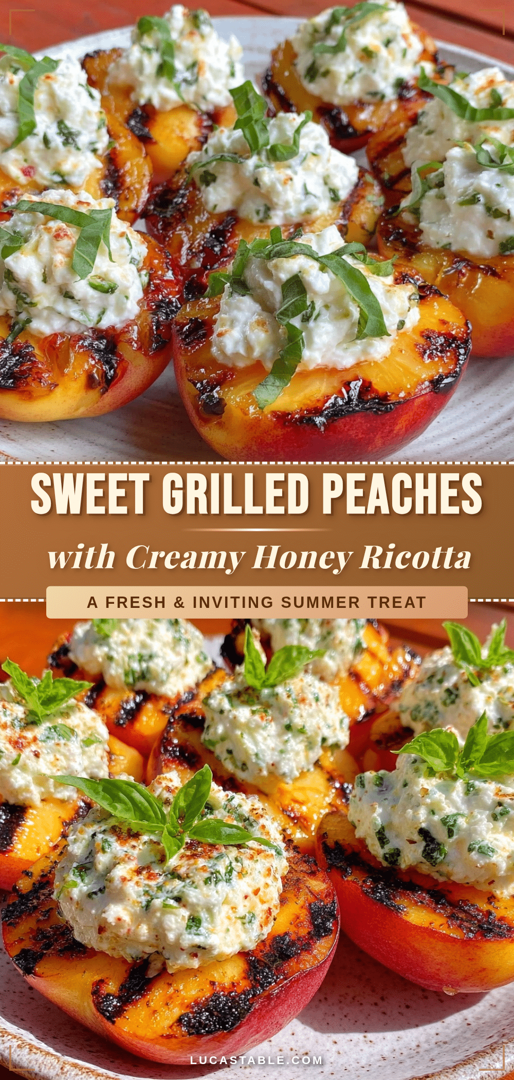 grilled peaches with honey ricotta recipe