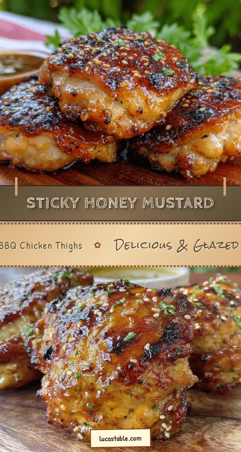 honey mustard glazed bbq chicken thighs recipe