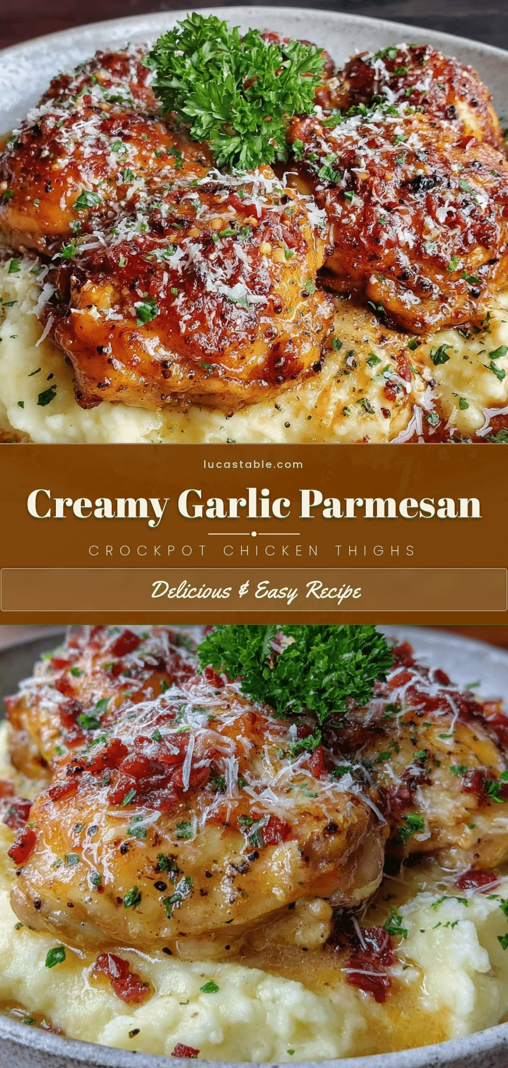lazy crockpot garlic parmesan chicken thighs recipe