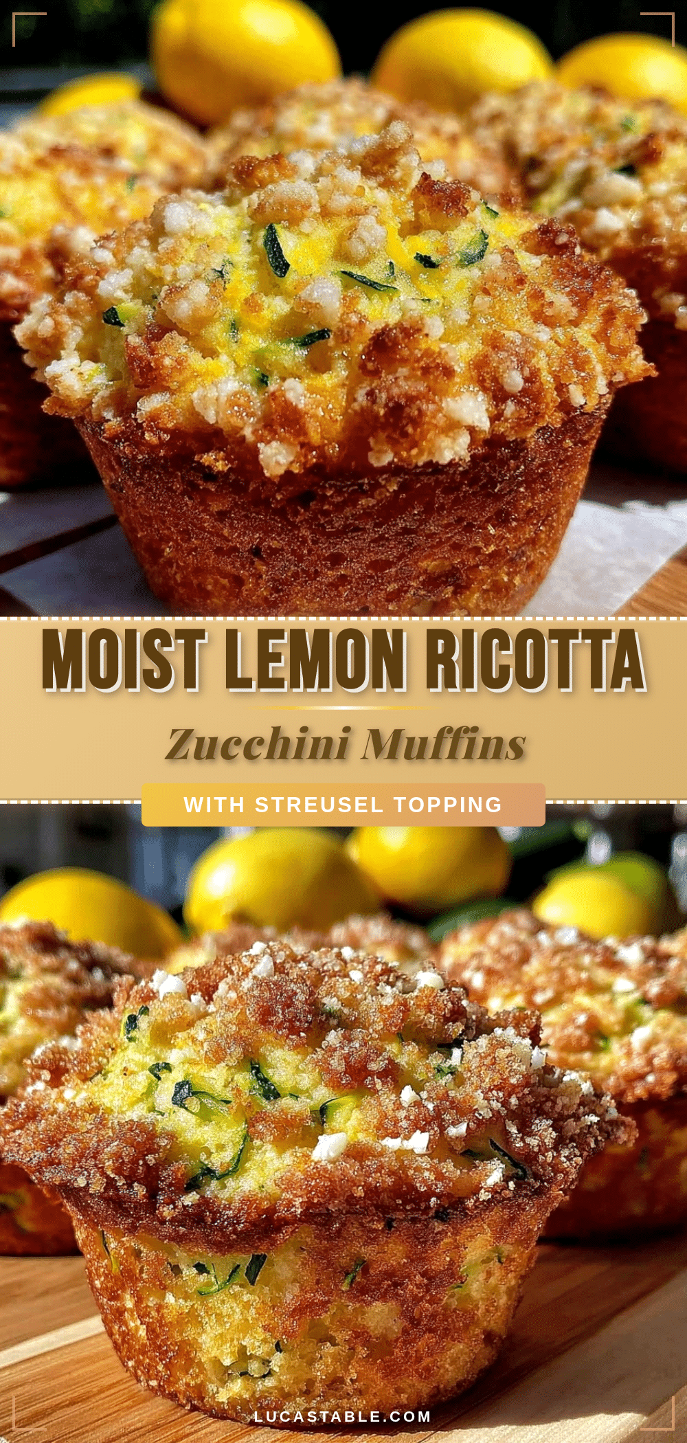lemon ricotta zucchini muffins recipe