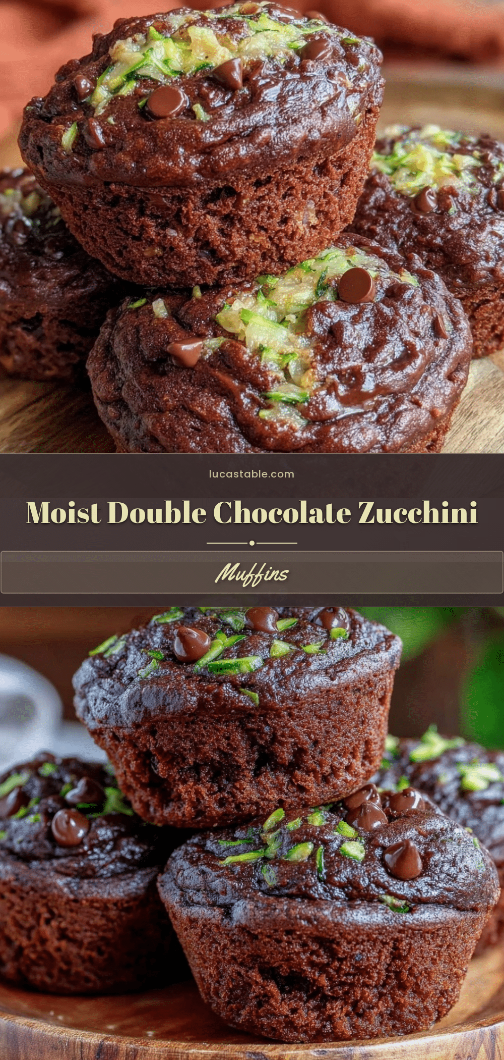 moist double chocolate zucchini muffins recipe