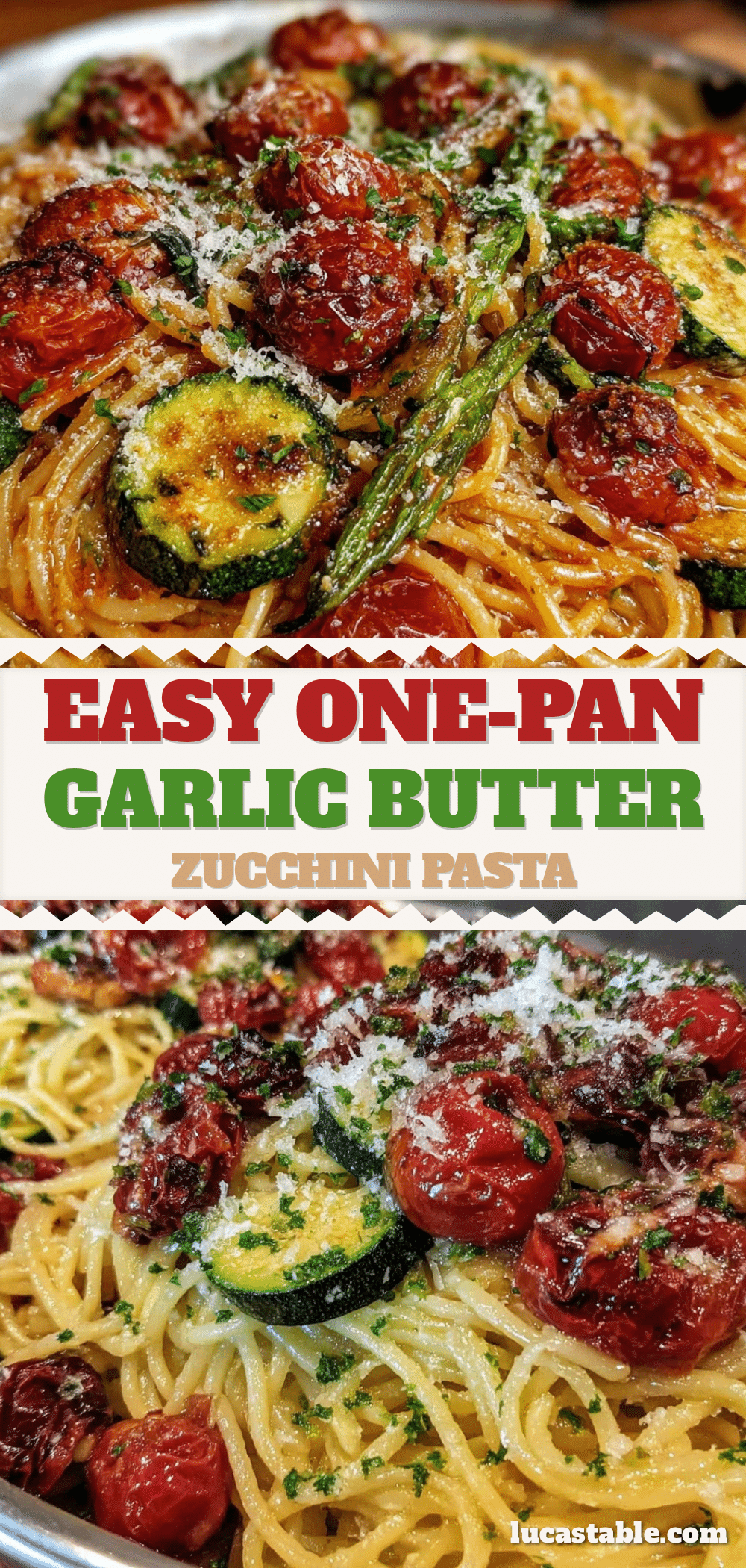 one-pan garlic butter zucchini pasta recipe