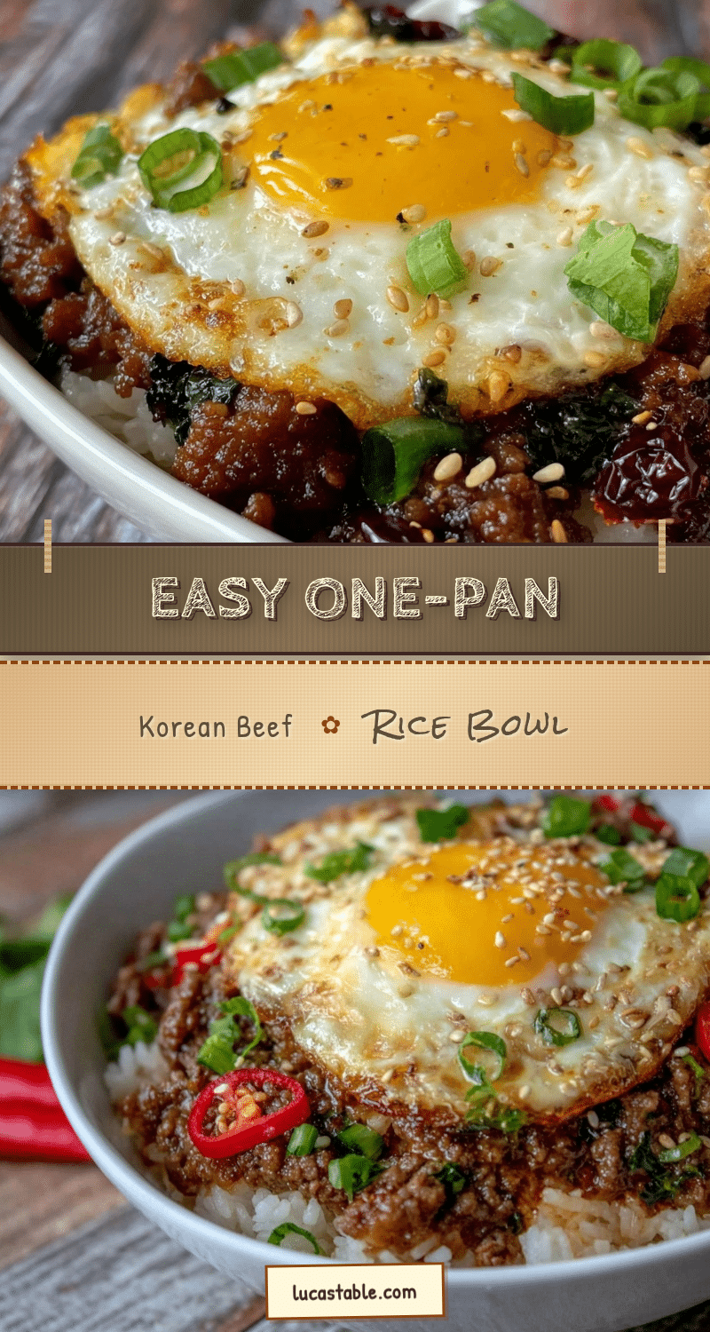 one-pan korean ground beef rice bowl recipe