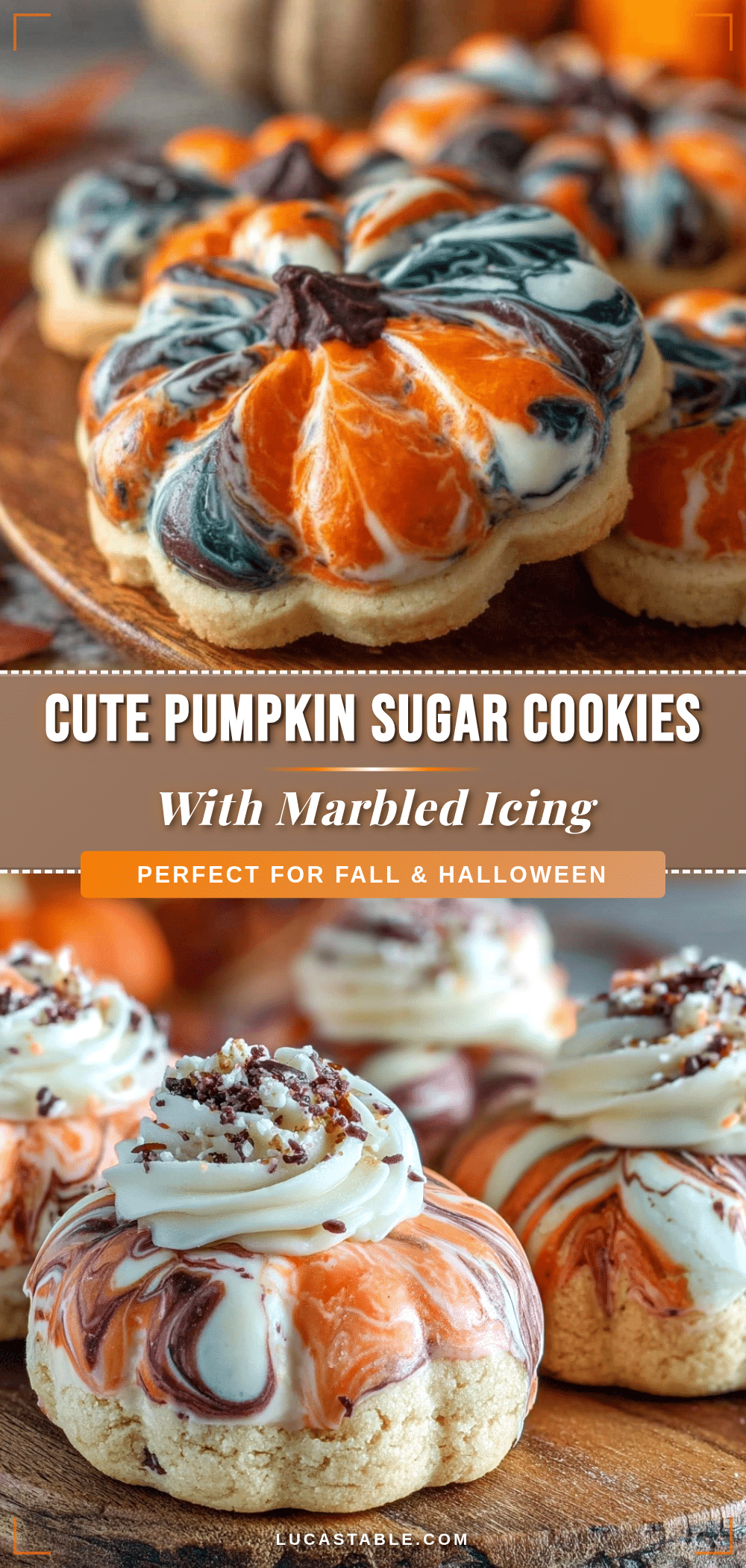 pumpkin-shaped Halloween sugar cookies recipe