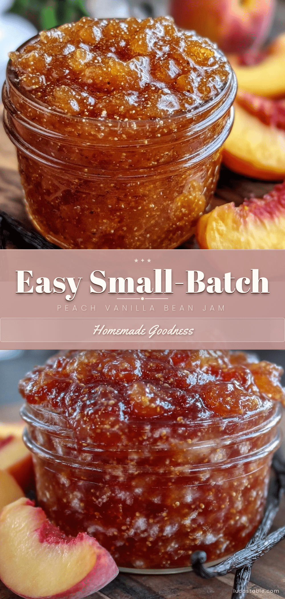 small-batch peach vanilla bean jam recipe