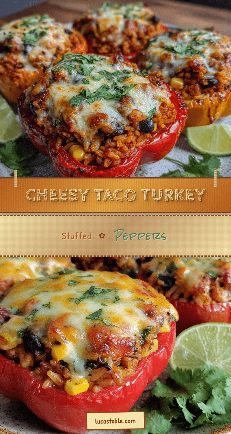 stuffed bell peppers with ground turkey taco rice recipe