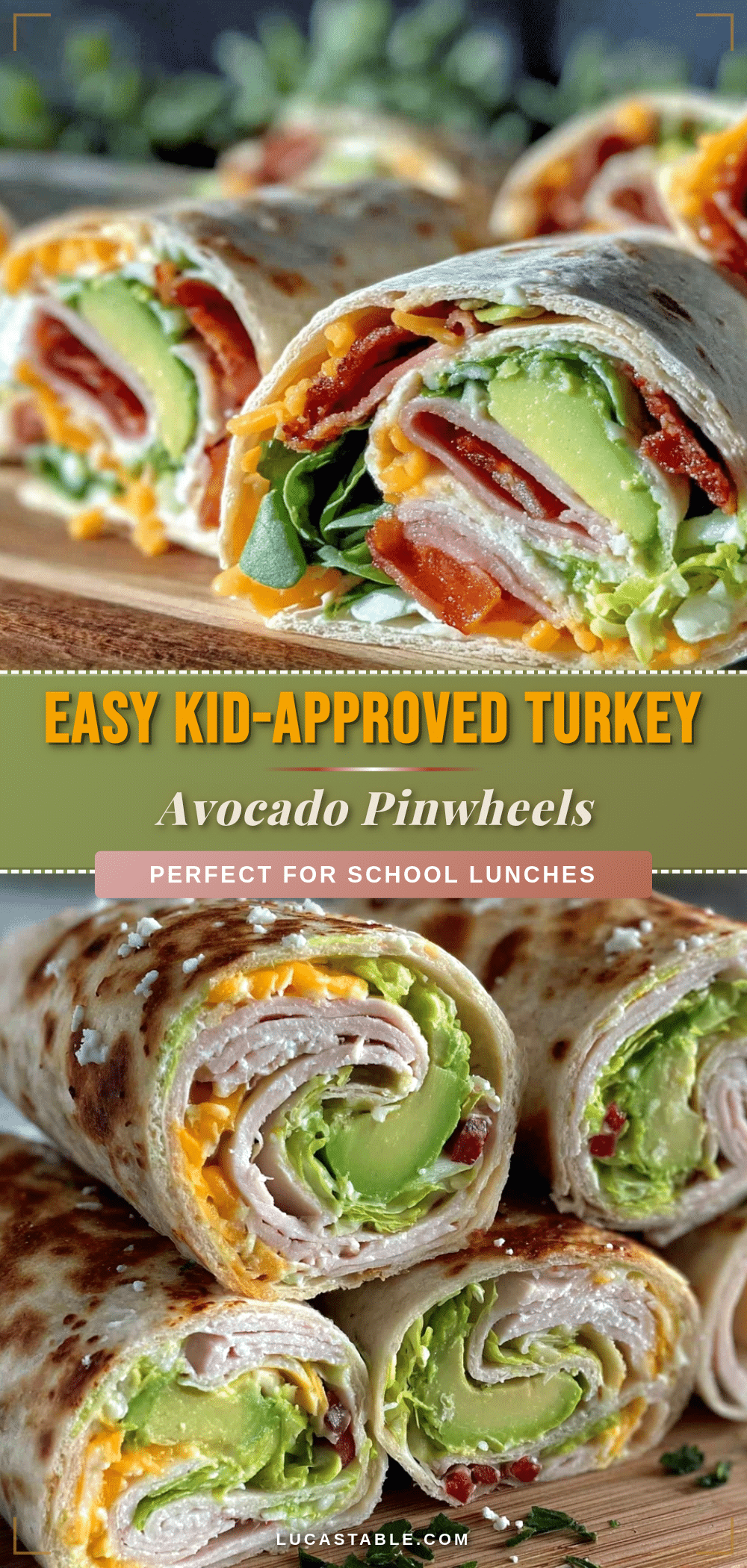 turkey avocado pinwheel wraps recipe