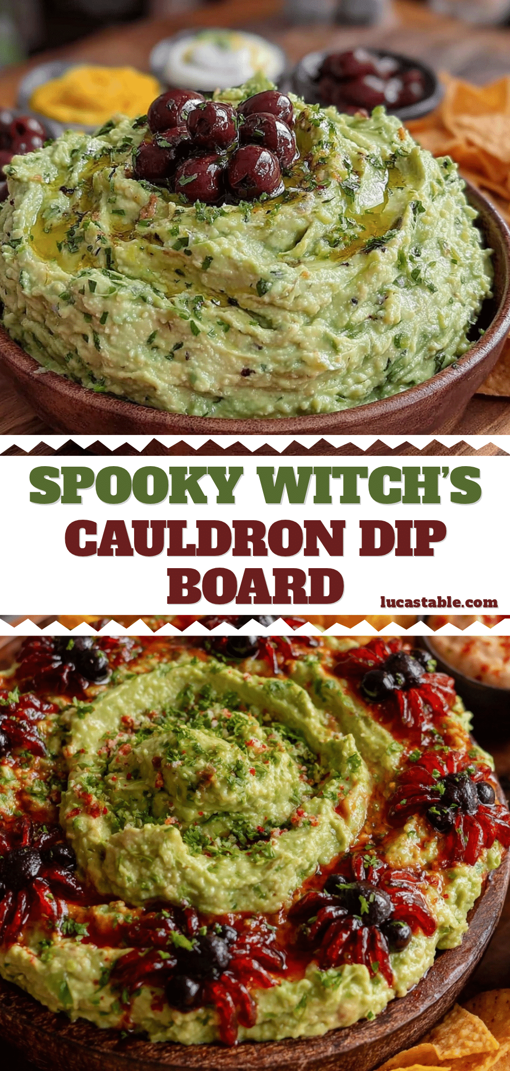 witch’s cauldron halloween dip board recipe