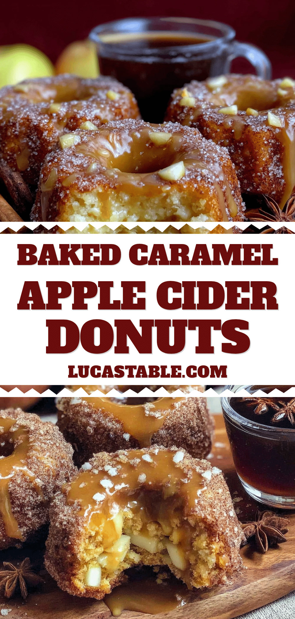 baked caramel apple cider donuts recipe