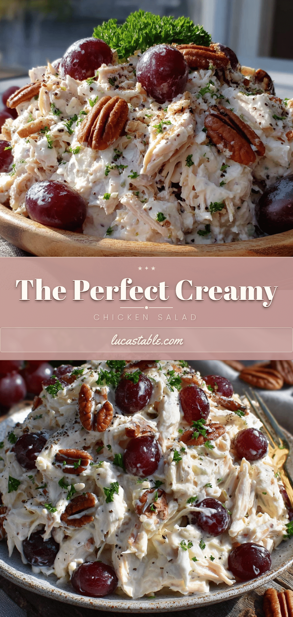 best creamy chicken salad with grapes and pecans recipe