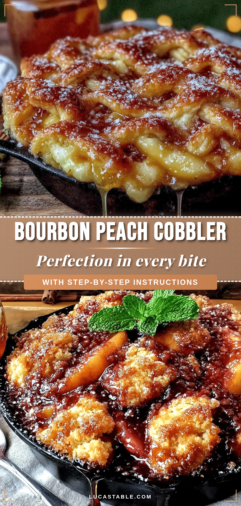 bourbon peach cobbler recipe