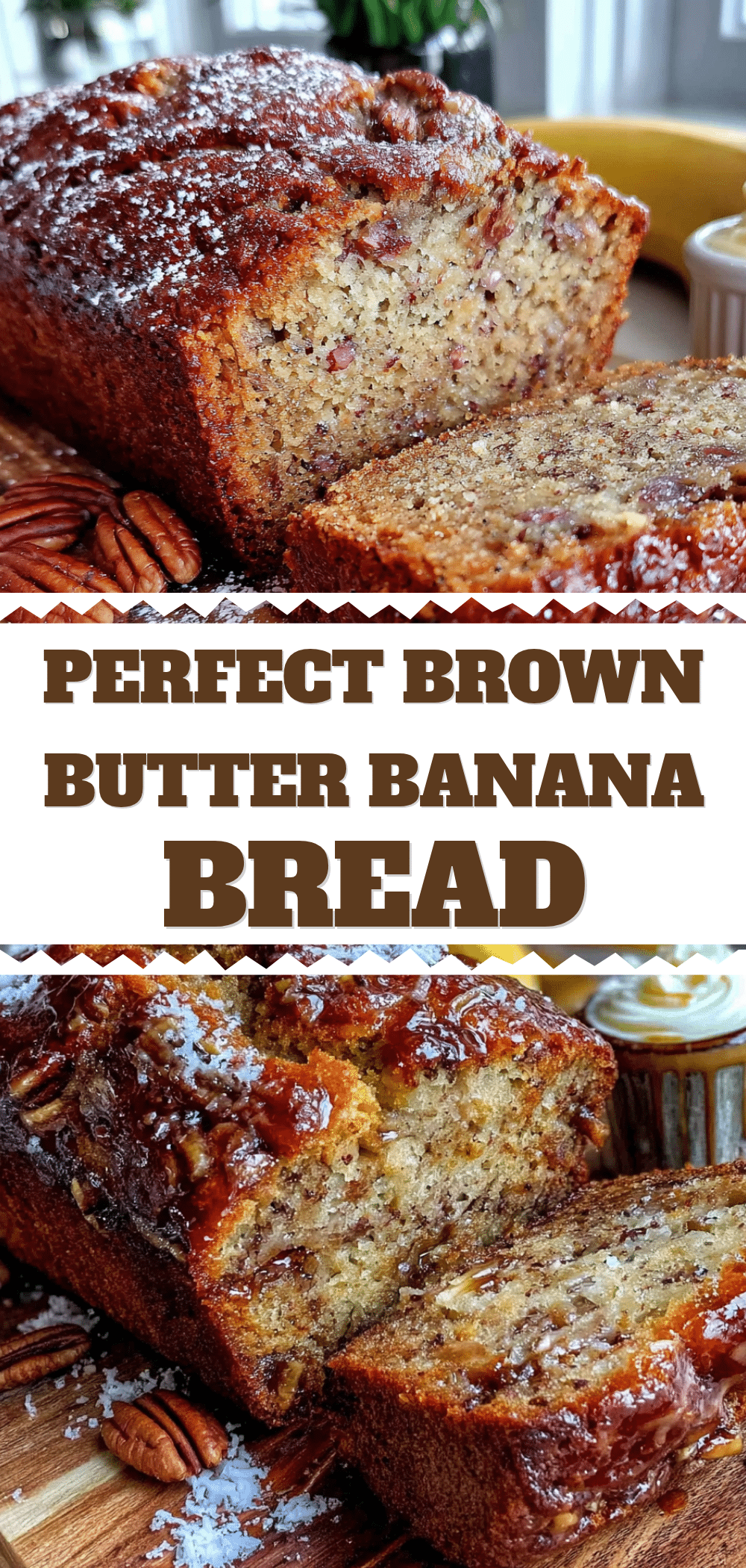 brown butter banana bread with pecans recipe