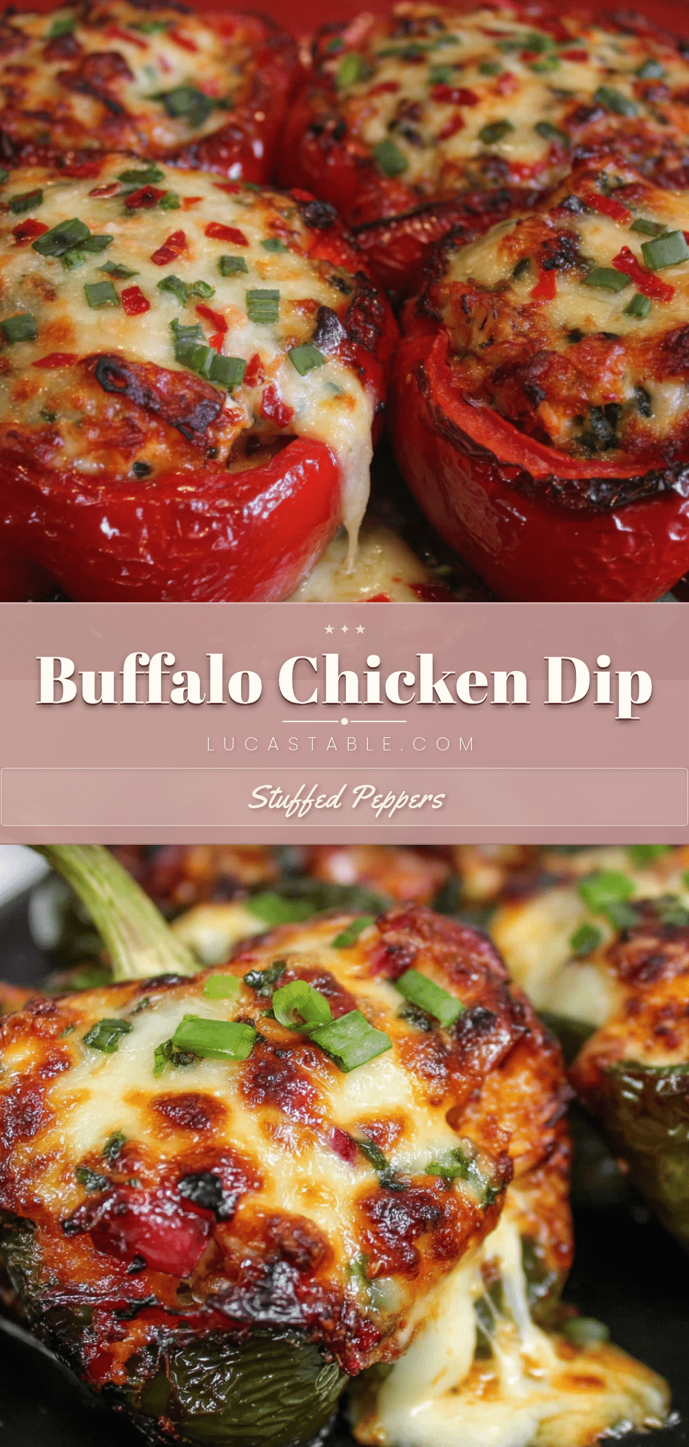buffalo chicken dip stuffed peppers recipe