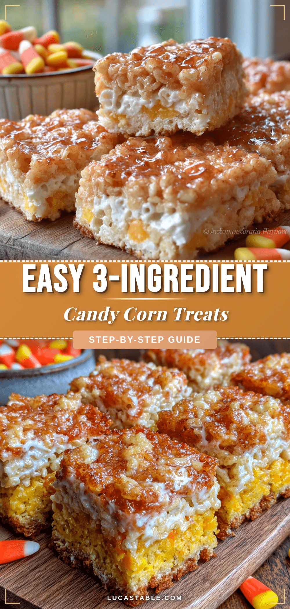 candy corn rice krispie treats recipe