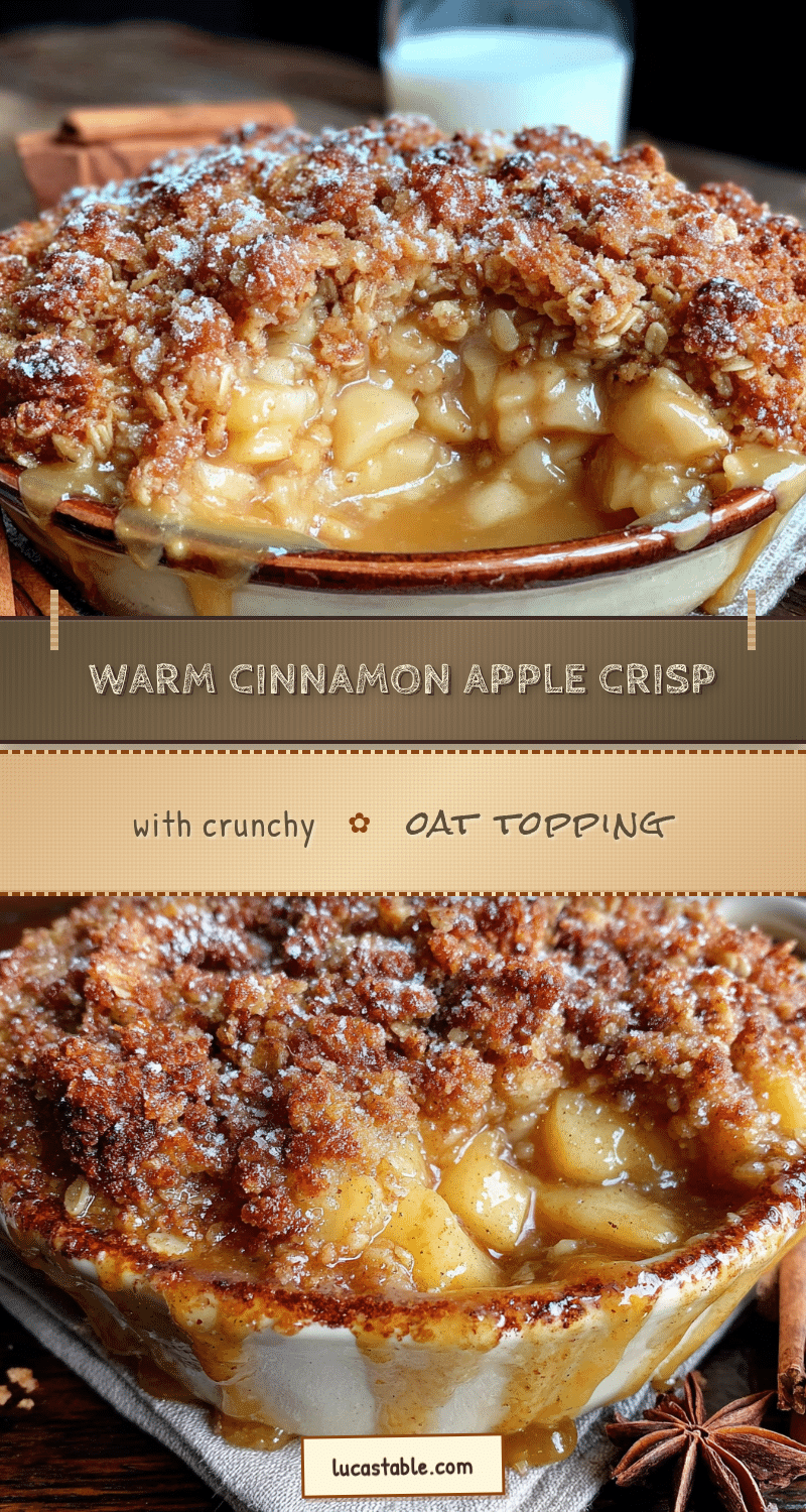 cinnamon apple crisp with oat crumble topping recipe