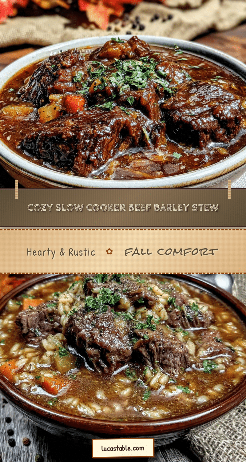 cozy slow cooker beef and barley fall stew recipe