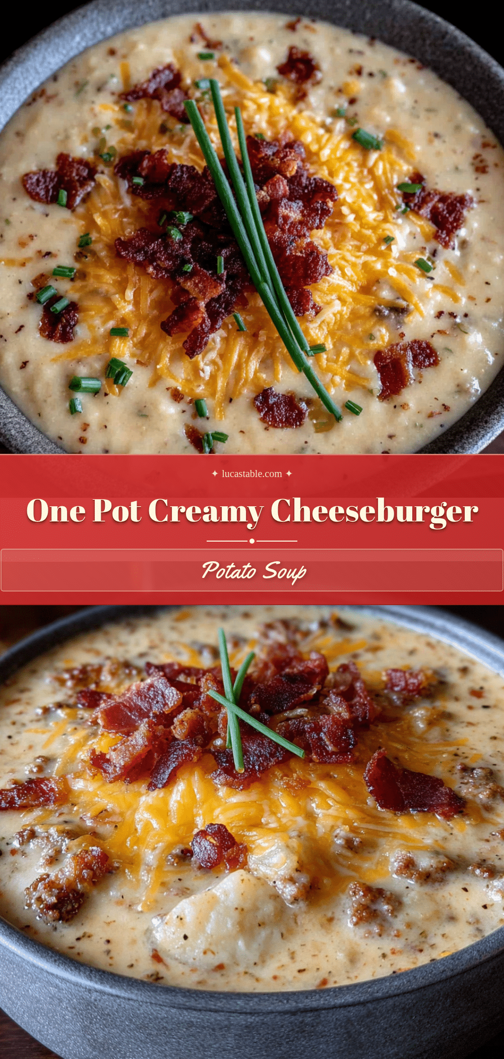 creamy cheeseburger potato soup recipe