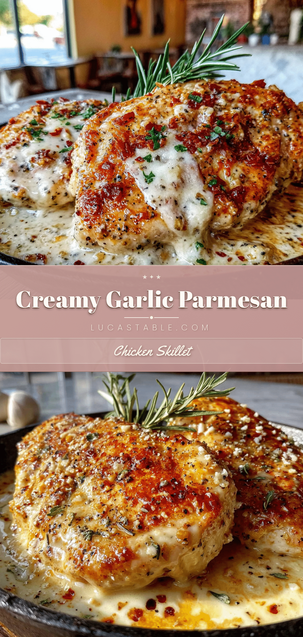creamy garlic parmesan chicken skillet recipe recipe