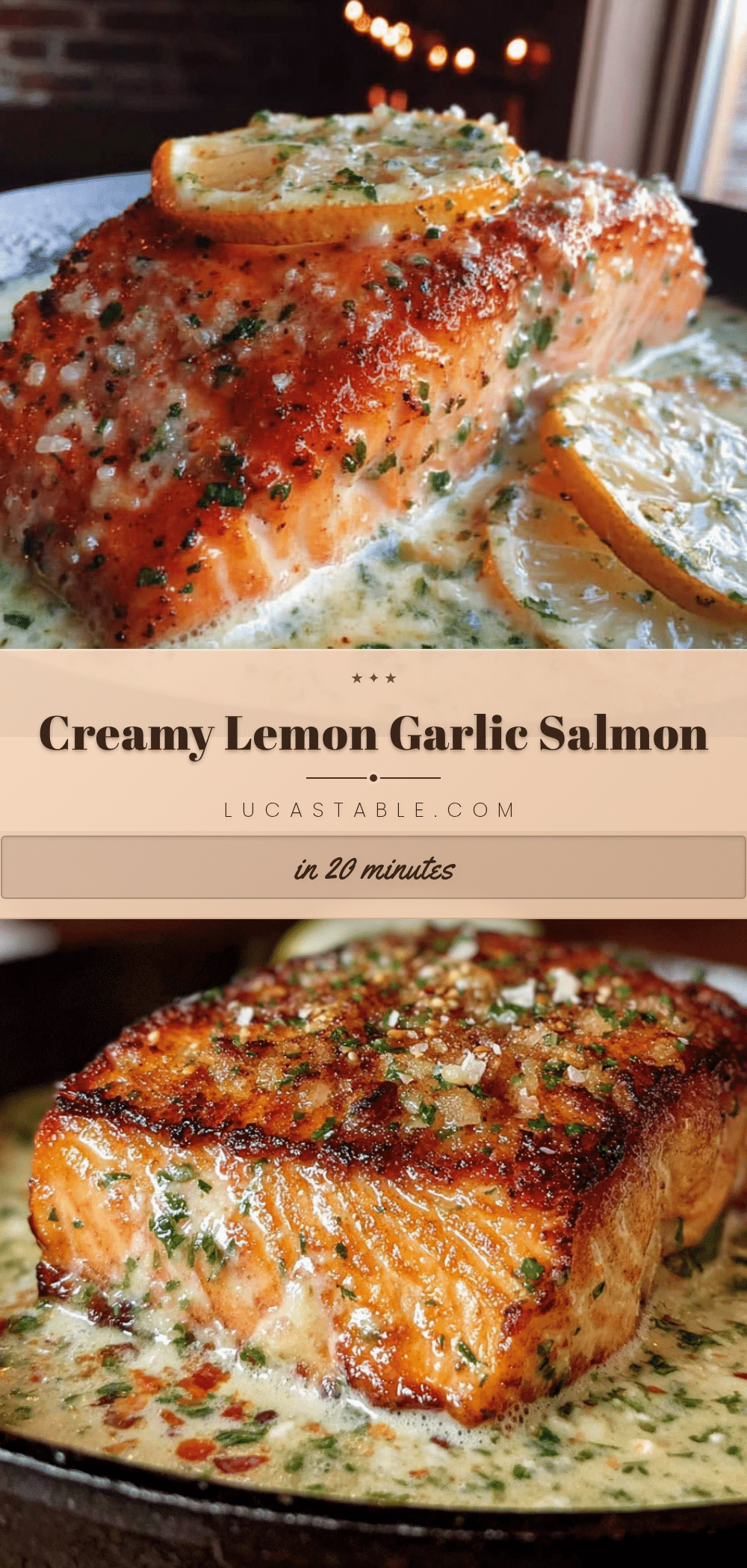 creamy lemon garlic salmon recipe