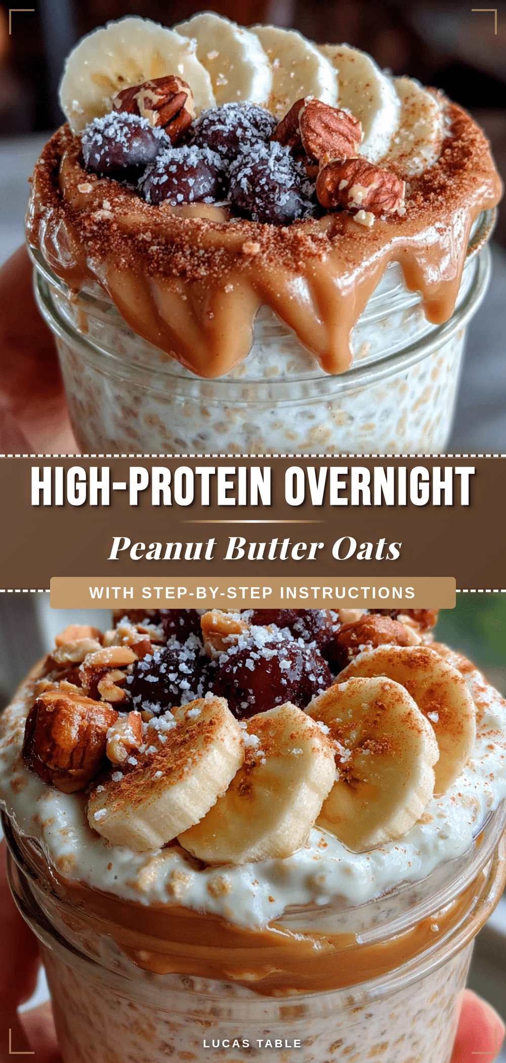 creamy overnight peanut butter protein oats recipe