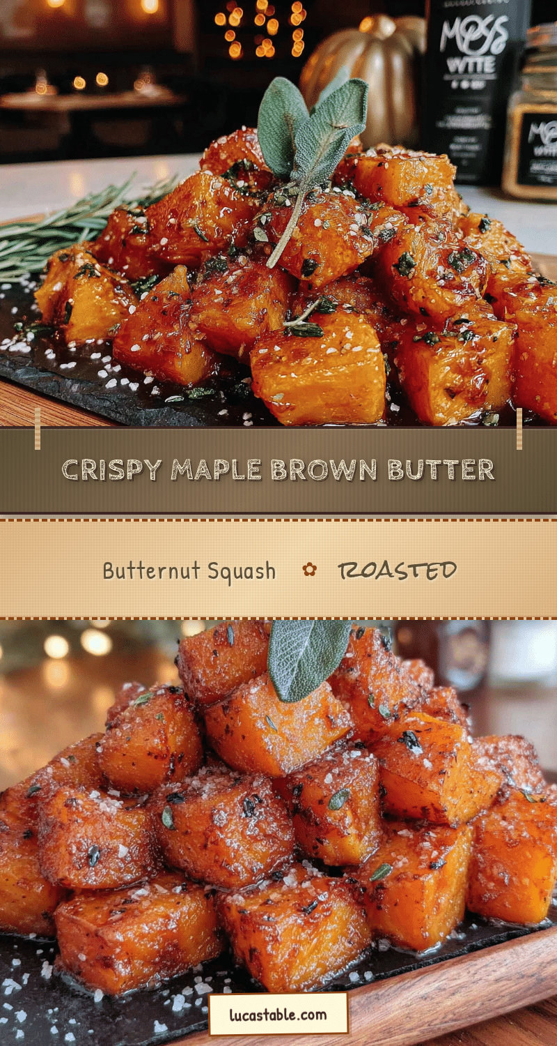 Crispy Maple Brown Butter Butternut Squash recipe