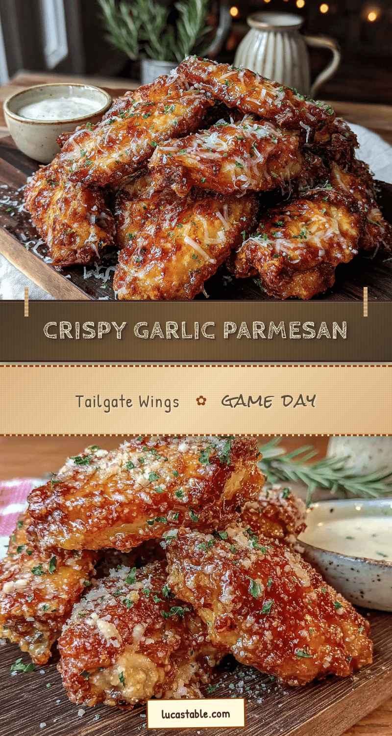 Crispy Parmesan Garlic Tailgate Wings recipe