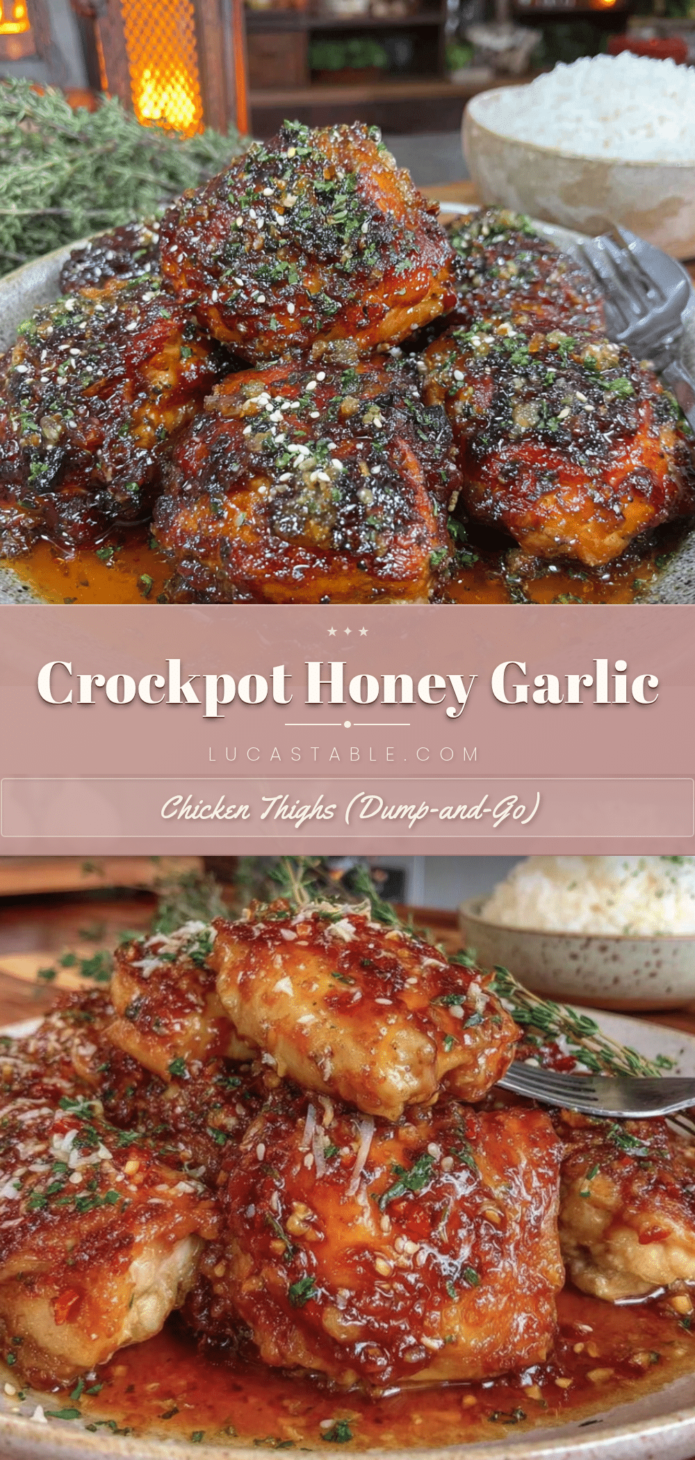 easy crockpot honey garlic chicken thighs recipe
