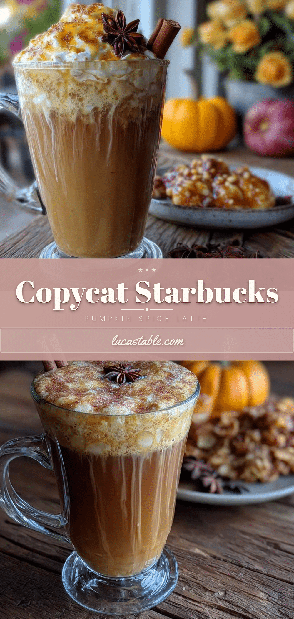 homemade pumpkin spice latte recipe