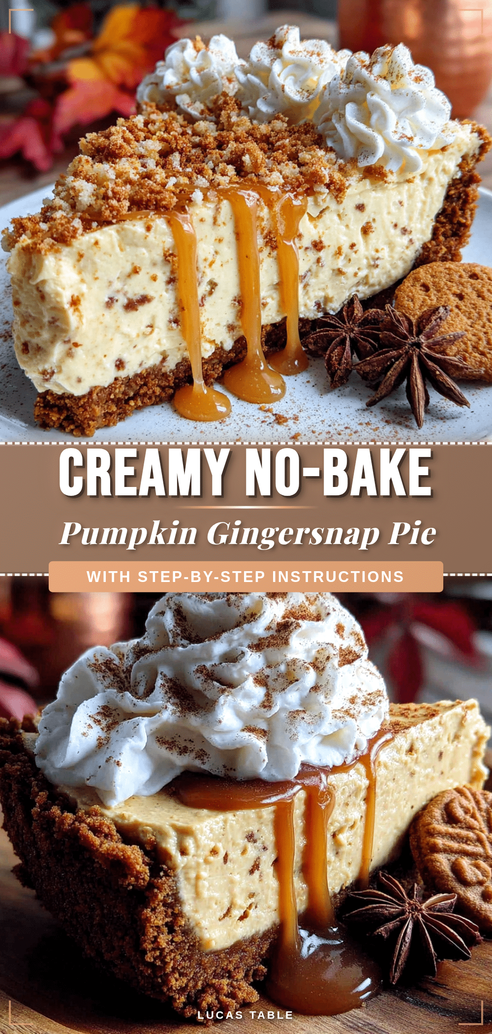 no-bake pumpkin gingersnap pie recipe