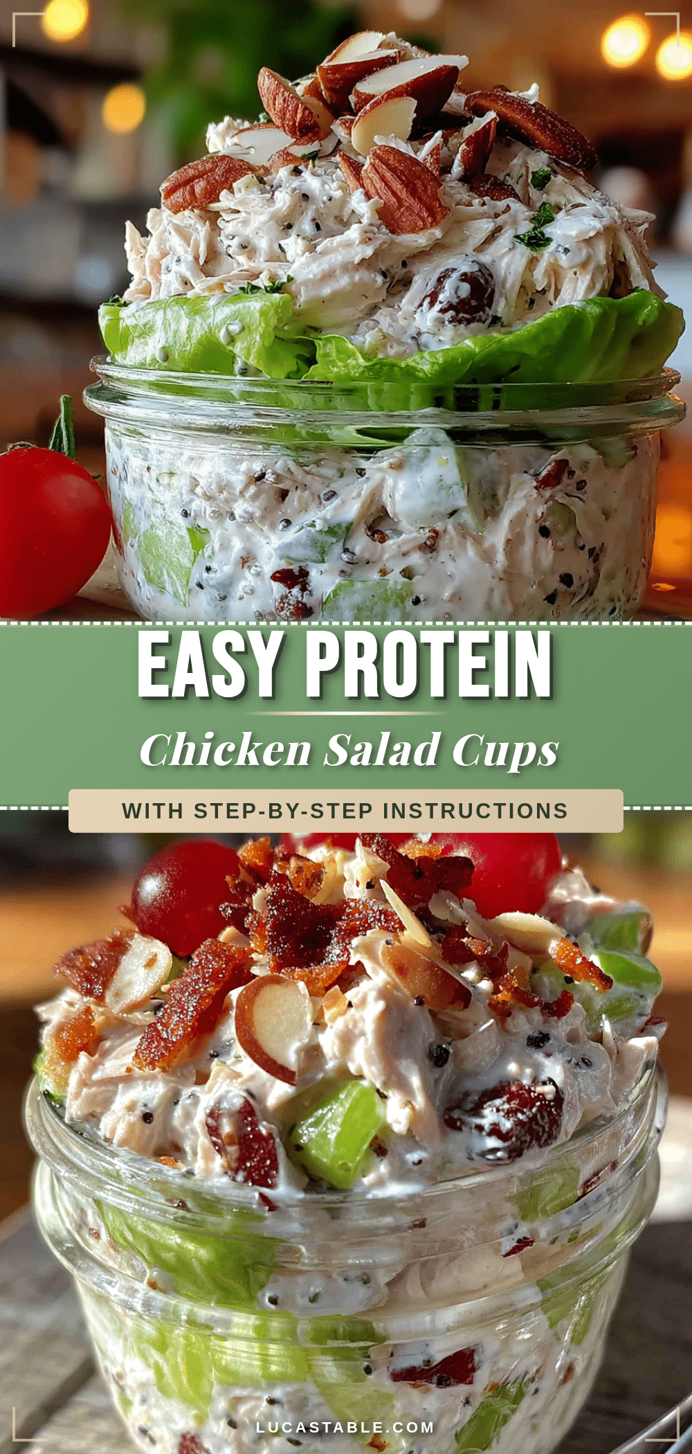 no-mayo chicken salad lunchbox cups recipe