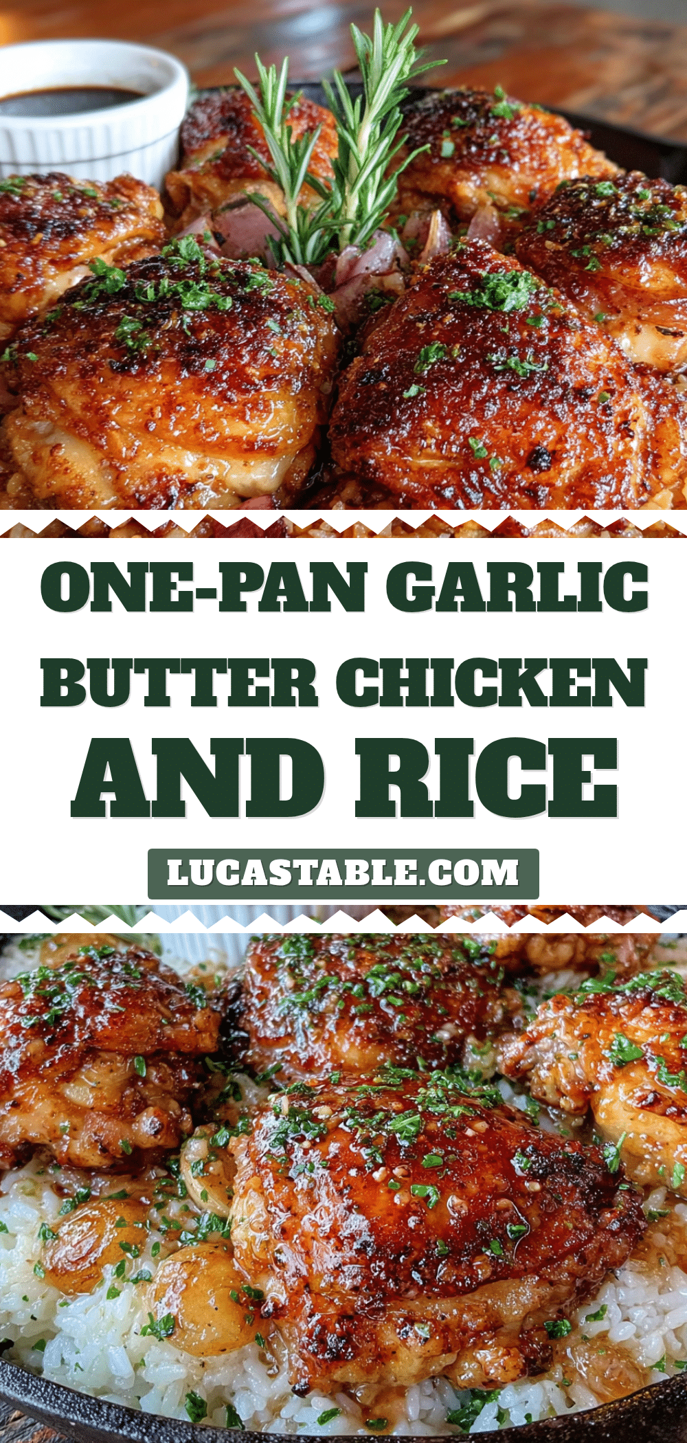 one-pan garlic butter chicken and rice recipe