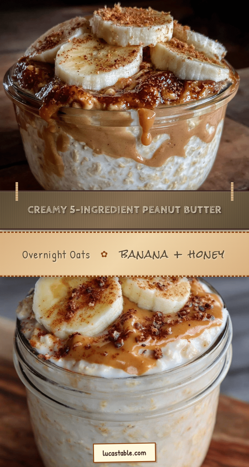 peanut butter banana overnight oats recipe