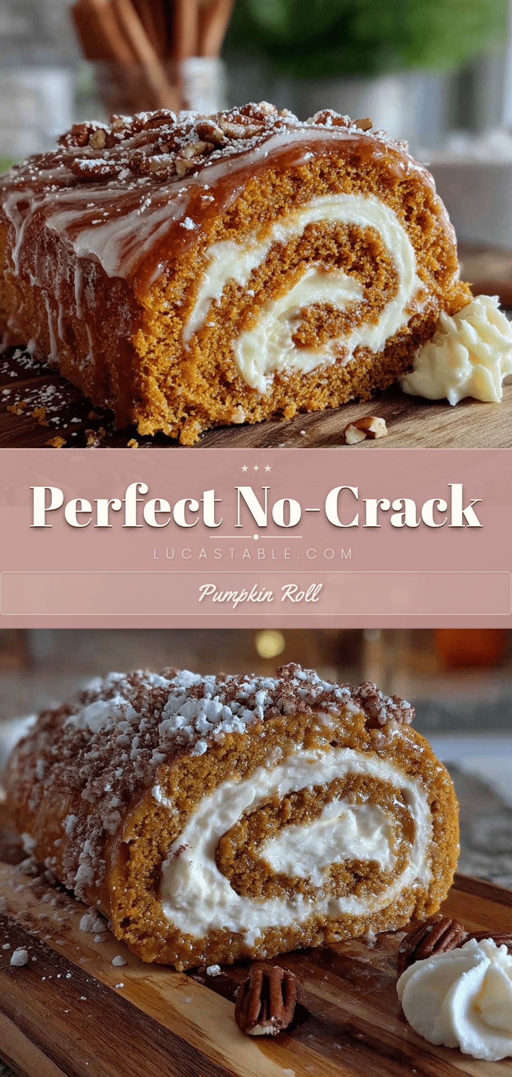 perfect pumpkin roll with cream cheese filling no-crack method recipe