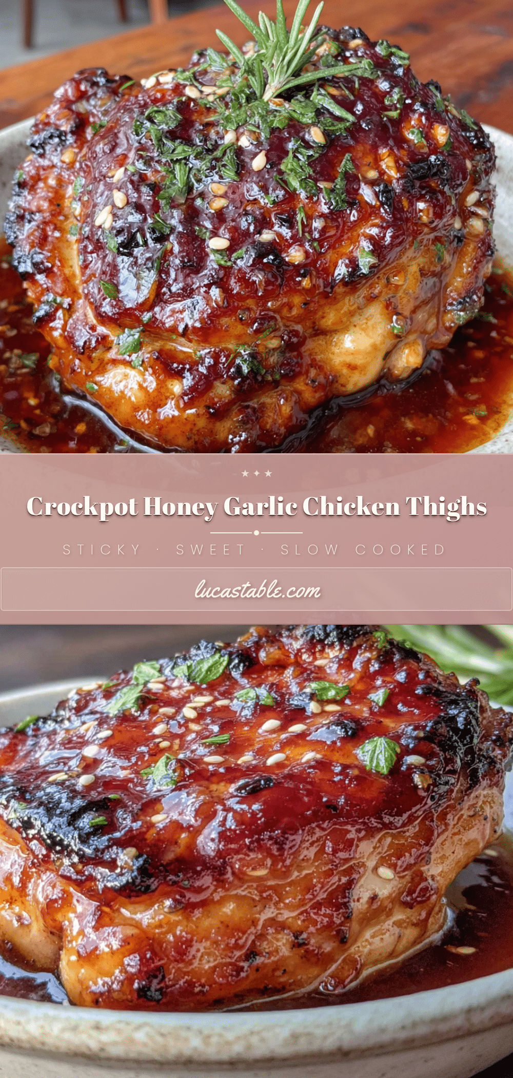 slow cooker honey garlic chicken thighs recipe