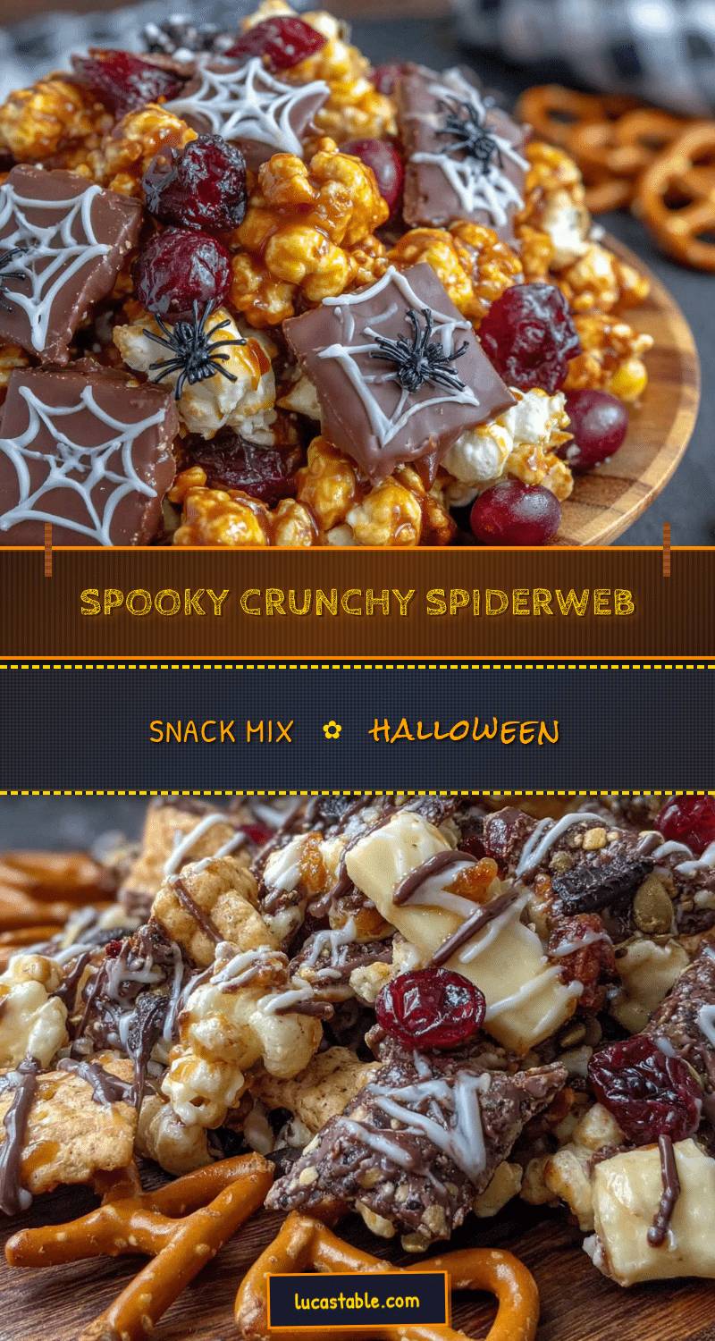 spooky spiderweb halloween snack mix recipe