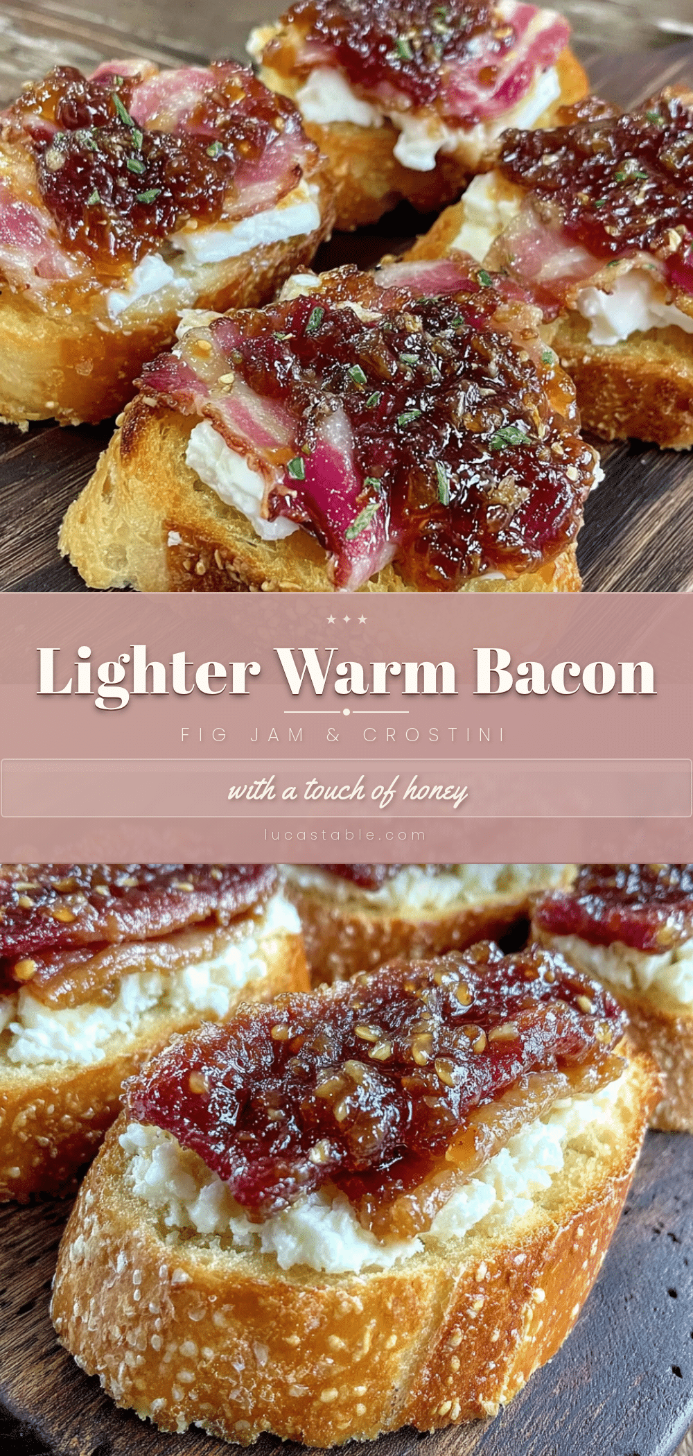 bacon fig jam crostini bites recipe