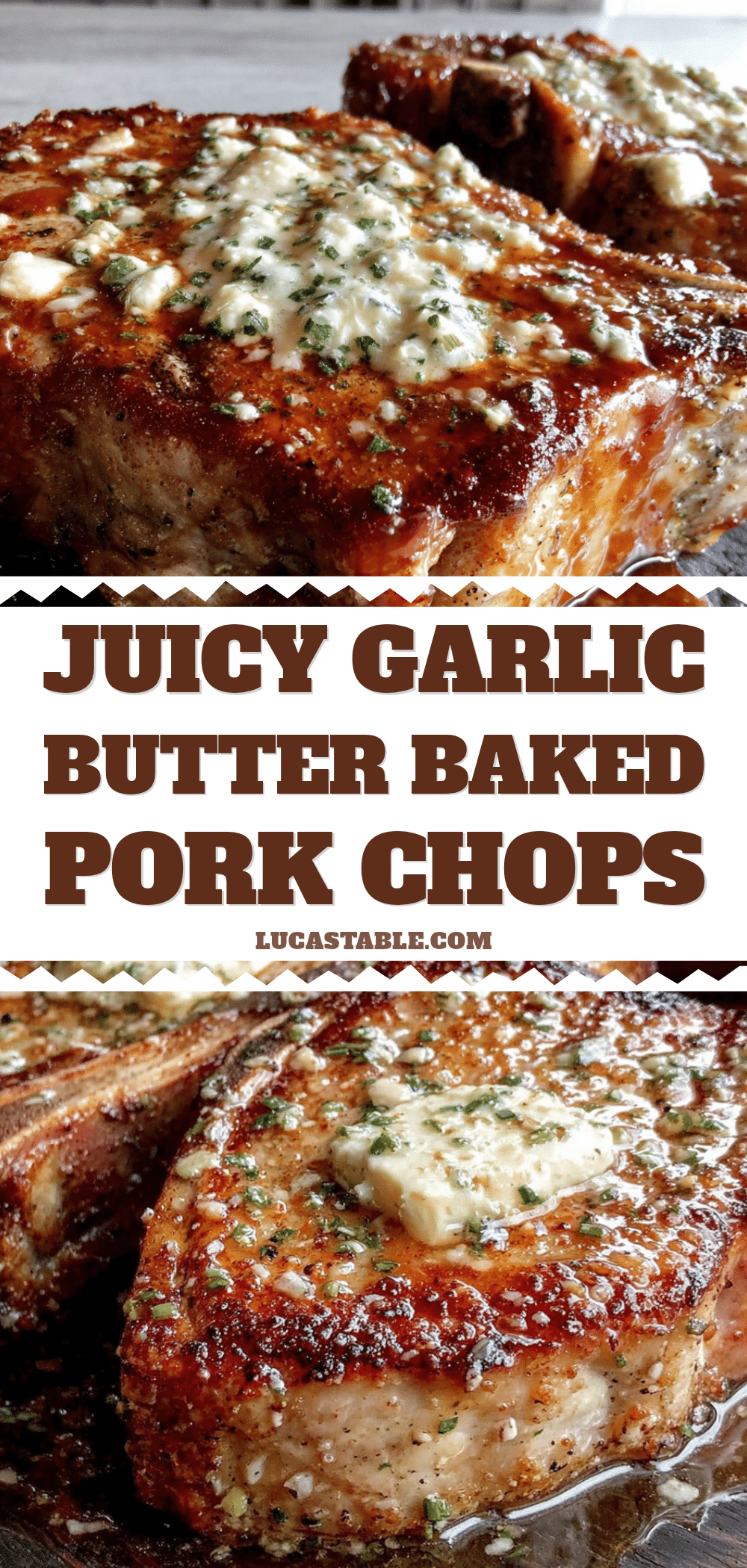 baked pork chops with garlic herb butter recipe