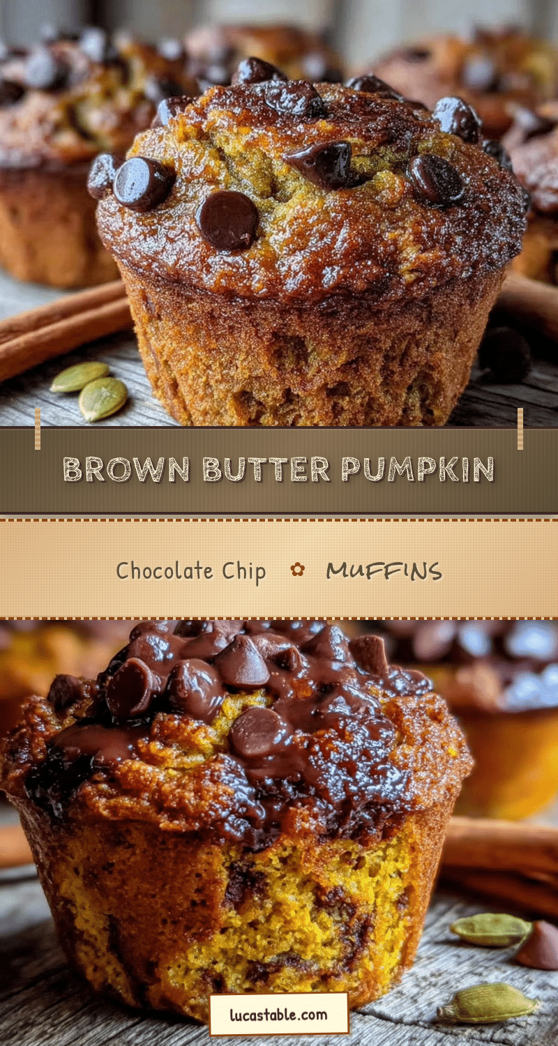 brown butter pumpkin chocolate chip muffins recipe