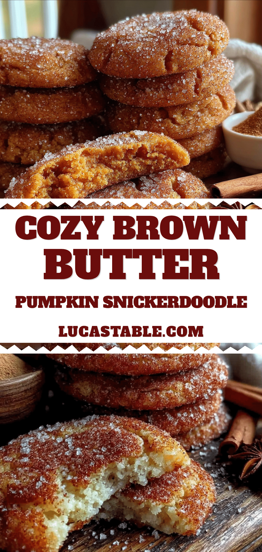brown butter pumpkin snickerdoodle cookies recipe