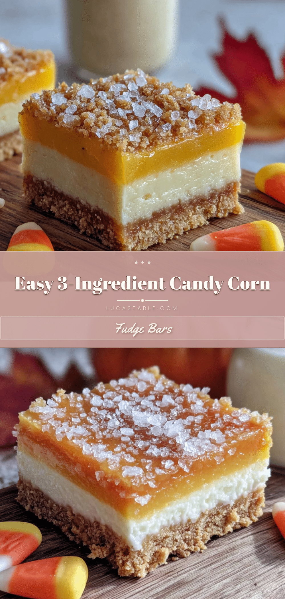 candy corn fudge bars recipe
