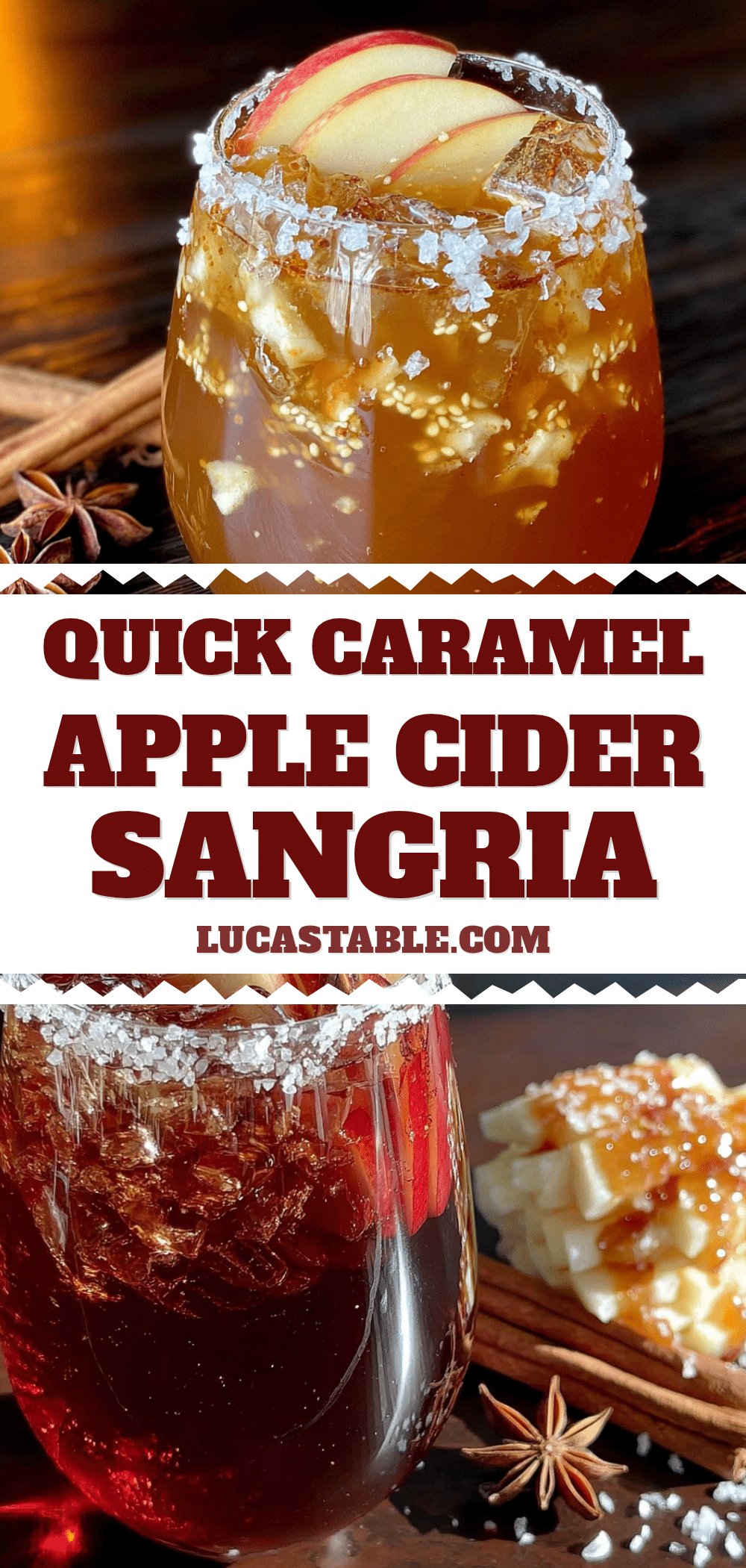 caramel apple cider sangria recipe