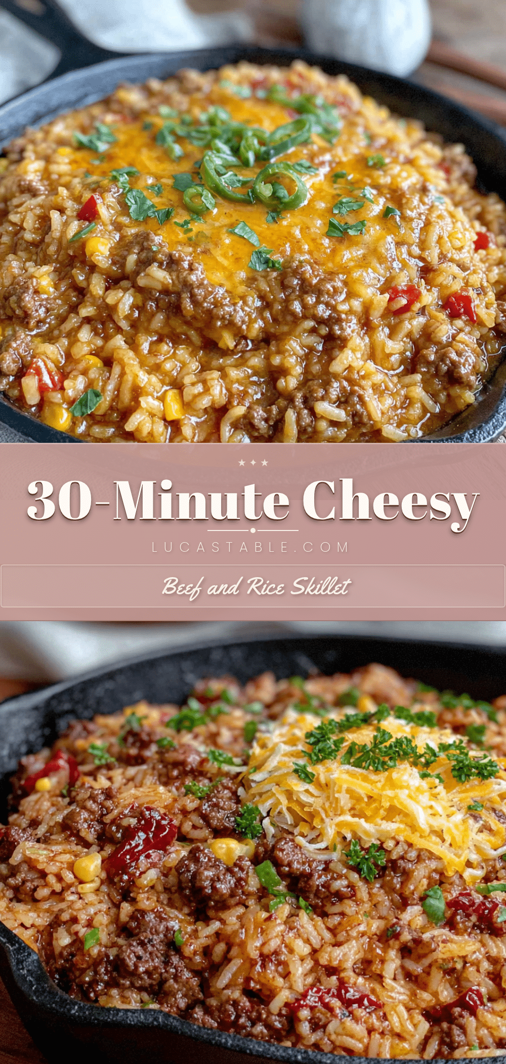 cheesy beef and rice skillet recipe