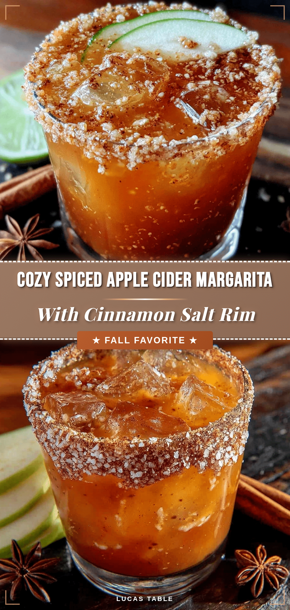 cozy spiced apple cider margarita recipe