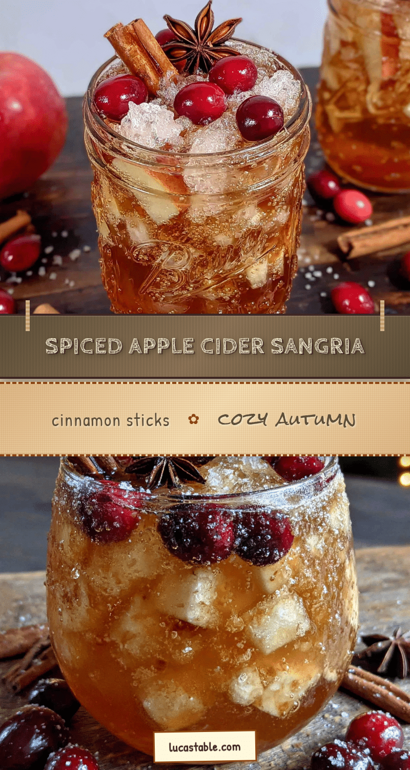 cozy spiced apple cider sangria with cinnamon sticks recipe
