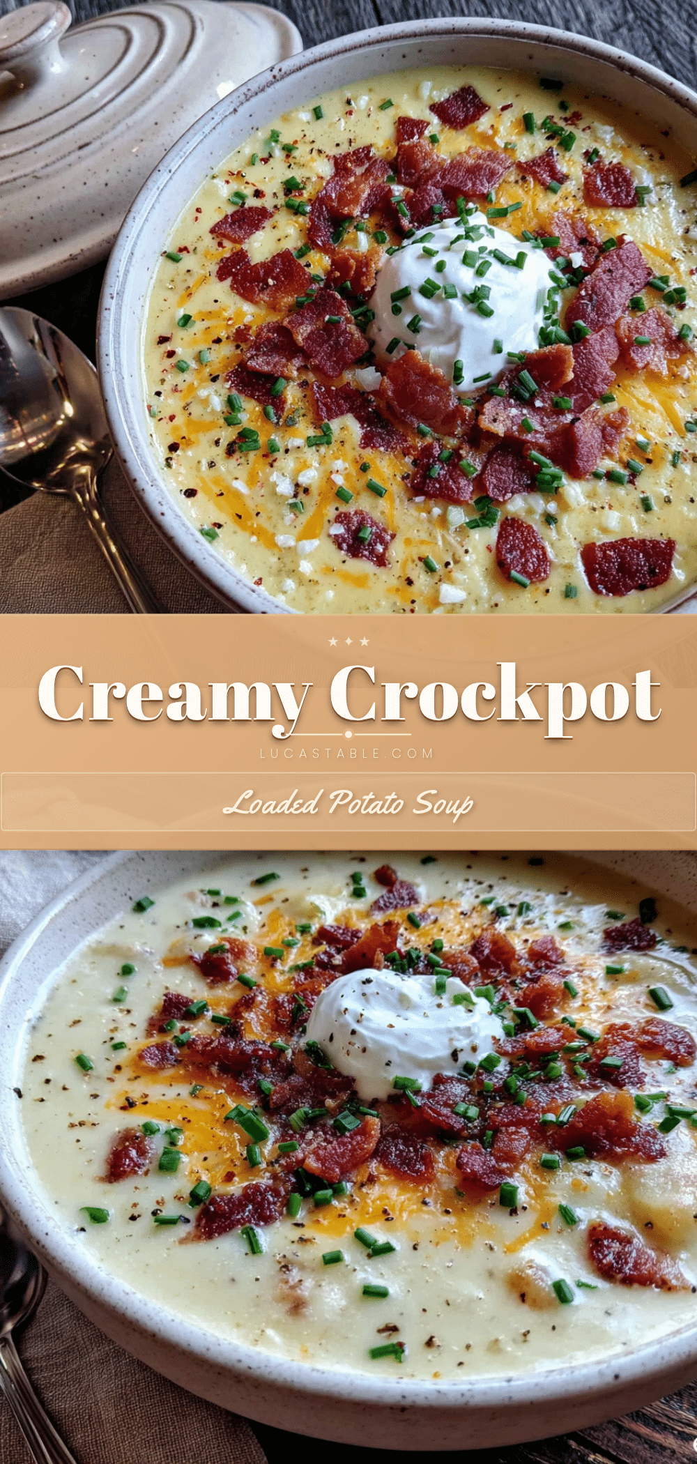 creamy crockpot loaded baked potato soup recipe
