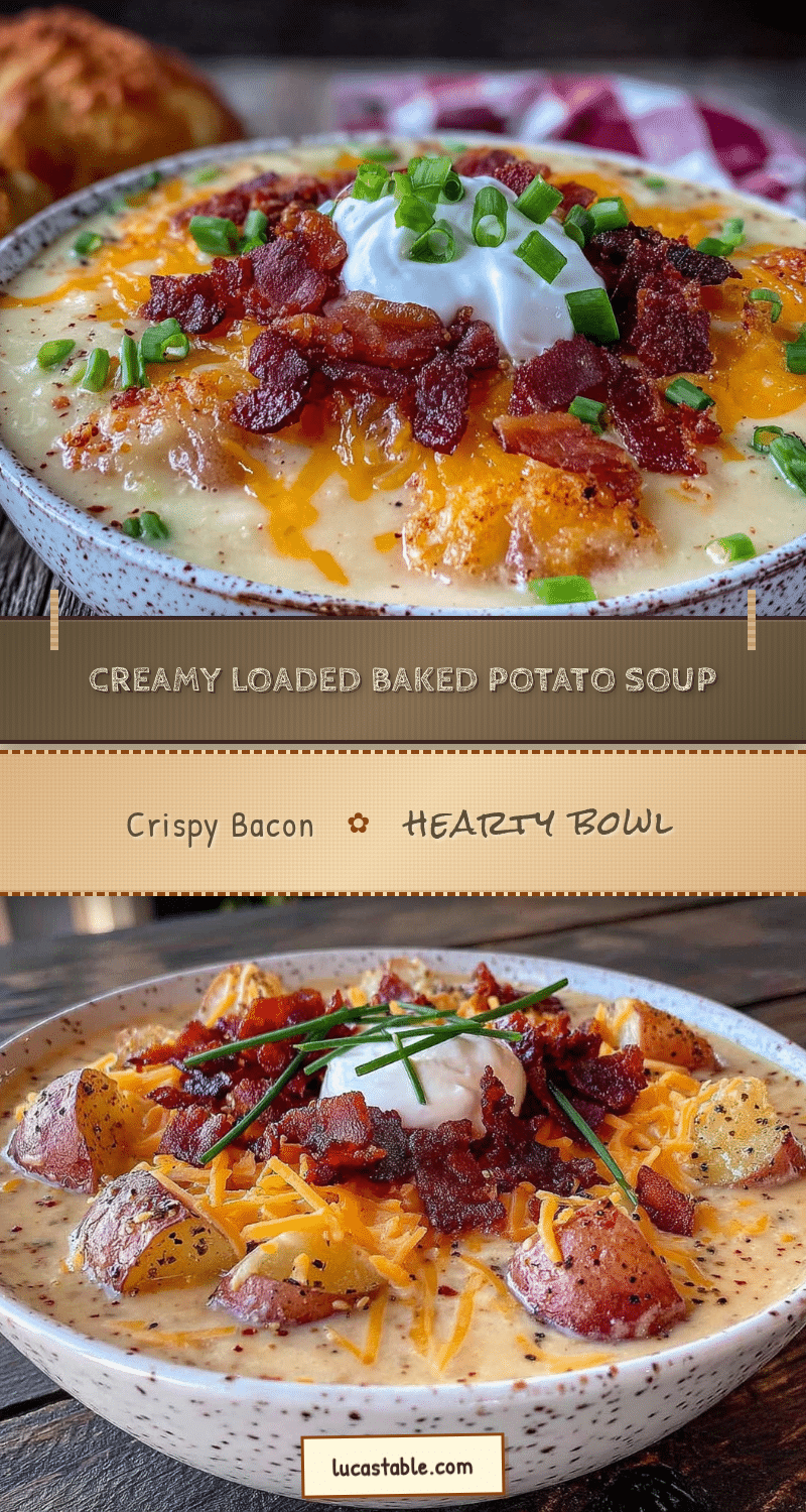 creamy loaded baked potato soup with crispy bacon recipe
