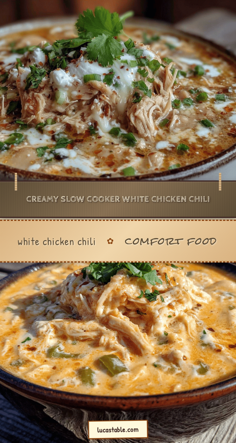 creamy slow cooker white chicken chili with cream cheese recipe