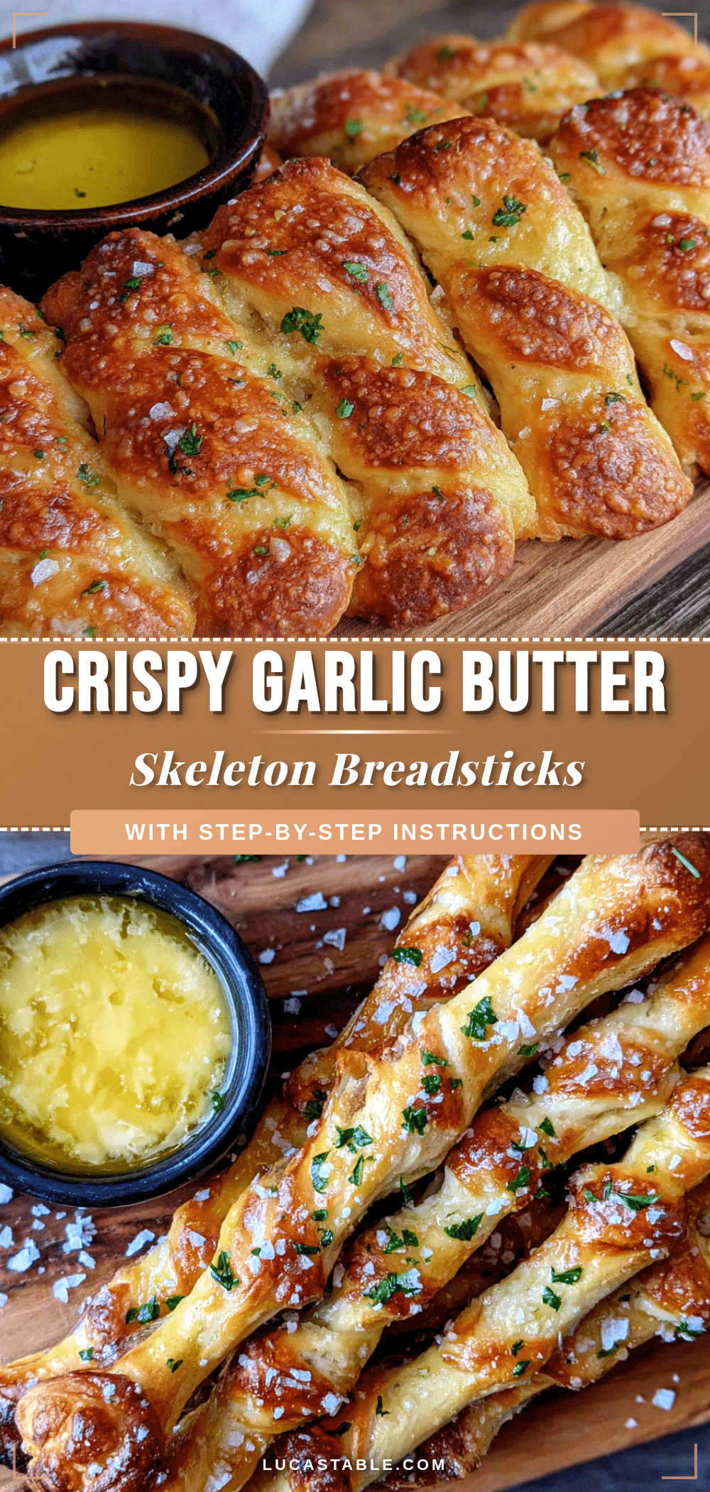 crispy garlic butter skeleton bone breadsticks recipe